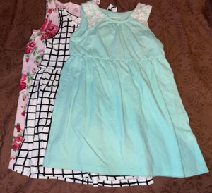 ^3 qty SPRING DRESSES  by HEALTHTEX   3T,   H & M  2,   H & M AGAIN 2  PRE-OWNED - Picture 1 of 11