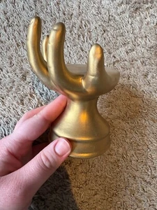 Brand new gold hand pillar candle holder, gold boho candle holder, unique - Picture 1 of 6