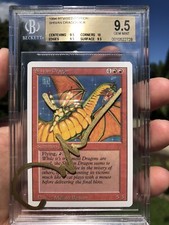 SHIVAN DRAGON, REVISED ED, 1994 MTG, BGS 9.5, GEM MINT, MELISSA BENSON SIGNED!