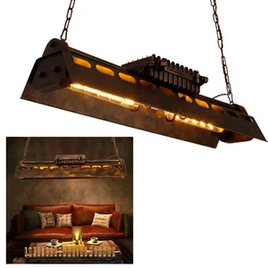 Industrie Vintage Fabriklampe Deckenleuchte Esszimmer Holz Rustikal H?ngelampe - Bild 1 von 16