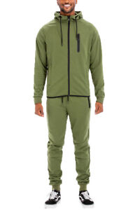 Men’s Tracksuit Set – Tech Fleece Track Suit Hooded Jacket and Pant Set S-3XL 