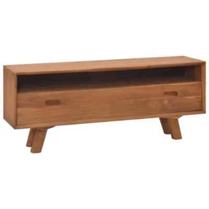NNEVL TV Cabinet 110x30x45 cm Solid Teak Wood - Picture 1 of 10