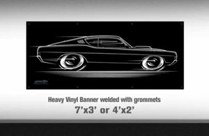 BIG BANNER 1968 1969 Torino Fairlane Cobra Falcon Art Ford '68 '69  - Picture 1 of 12