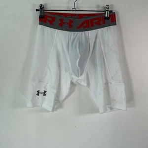 Under Armour Heat Gear Boys Fitted White Boxer Briefs Underwear Size Y-Large - Picture 1 of 6