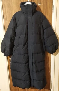MARKS & SPENCER Per Una Feather & Down Padded Hooded Longline Coat - UK 24 - Bild 1 von 14