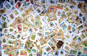 JERSEY MIXED STAMPS on paper mixture/kiloware 7 oz.(200 grams) B3 - Picture 1 of 1