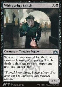 Magic the Gathering MTG Whispering Snitch (90) Guilds of Ravnica LP - Picture 1 of 1
