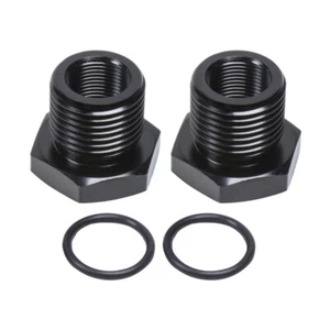 New 2 Pcs 1/2x28 to 3/4x16 Premium Thread Adapter Convert Thread Adapter Black - Picture 1 of 7