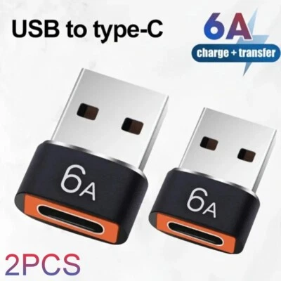 2X ADATTATORE OTG DA USB TIPO-C FEMMINA A USB-A MASCHIO CONVERTITORE UNIVERSALE - Immagine 1 di 4
