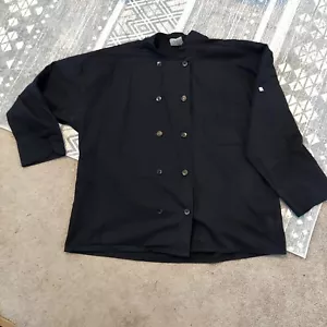 Chef Coat Black Premium Uncommon Threads 3XL Unisex LONG Sleeve Black - Picture 1 of 7
