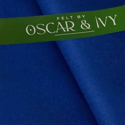 Handicraft Wool/Viscose Felt Fabric Material - Royal Blue - Felt By Oscar & Ivy - Image 1 of 3