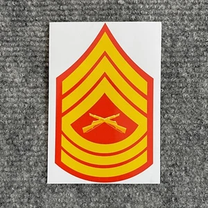 US Marine Corps Master Sergeant E-8 Rating Self Adhesive Vinyl Sticker USMC Rank - Picture 1 of 2