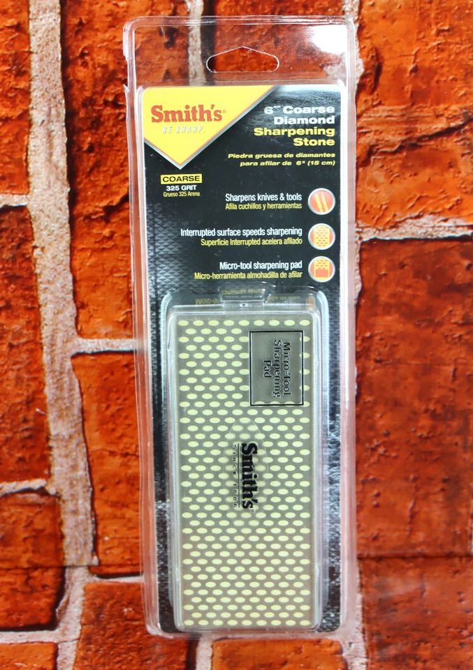Smith's DBSC 6-inch Coarse Diamond Bench Stone With Micro Tool Sharpening Pad Ac154