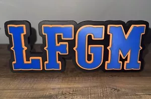 Let’s F Go Mets 3D Logo Sign Display Shelf Art Wall New York Soto Black LFGM - Picture 1 of 3