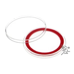 Air-Tite 38mm Red Velour Ring Coin Capsule Holders, 10 Pack - Picture 1 of 1