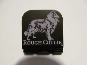 Clip per cappello in alluminio inciso laser faccia destra Rough Collie Brim-it - Foto 1 di 9