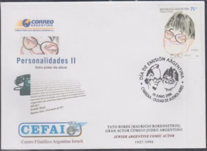 ARGENTINA Sc# 2392 FDC de COMEDIANTE JUDÍO TATO BORES - MAURICIO BORENSZTEIN - Imagen 1 de 1