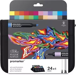 Quality ProMarker Art Set - 24 Dual Tip Markers for Impressively Detailed Art - Picture 1 of 12