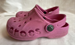 Crocs Baya Clogs Sandals Slip-On Shoes Pink Kids Size 8-9