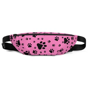 Pink paw printed fanny pack by fanny paws - Picture 1 of 17