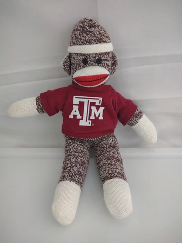 11" Tall Texas ATM Aggies Sock Monkey  by Plushland Cover