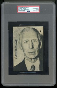 Connie Mack Signed Newspaper Photo Auto Autograph PSA/DNA Authentic ES2127