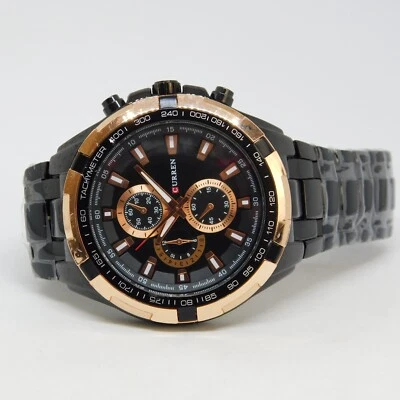 Relógio da moda masculino analógico quartzo taquímetro CURREN M: 8023 tamanho. Bateria nova 8" - Imagem 1 de 4