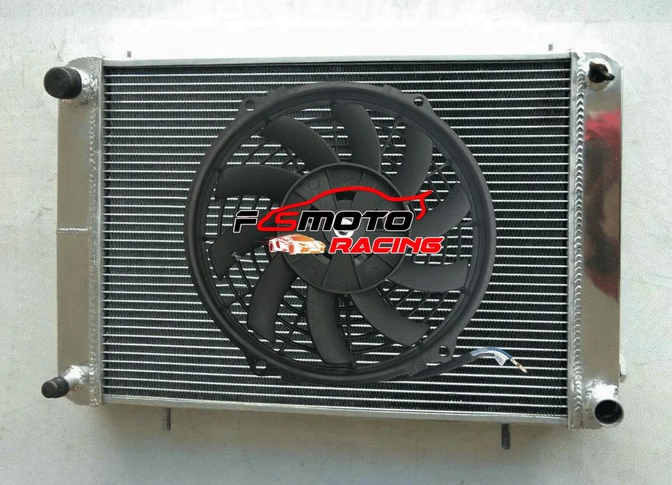 Aluminum Radiator +Fan For 1978-1981 Triumph TR8 TR 8 3.5 V8 3528CC MT 1979 1980 - Image 1 of 4