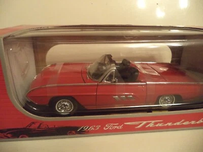 Anson 1:18th Scale 1963 Ford Thunderbird Convertible Car, Red, #30334 in box - Image 1 of 4