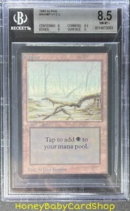 MTG Limited Edition Alpha 1993 Swamp (A) BGS 8.5 NM/MT+ Old School 93/94 - Picture 1 of 6