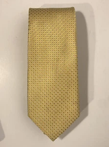 MURANO MENS SILK TIE YELLOW WITH LITTLE BLUE ACCENT - Picture 1 of 3