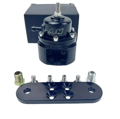 AEM Universal Adjustable Black Fuel Pressure Regulator 25-302BK 20-150 PSI US Foto 1 de 4