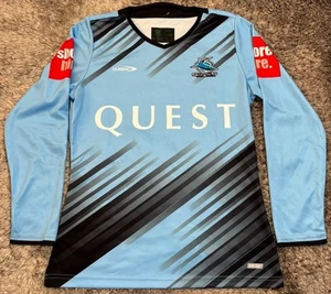 T109 New Authentic 2024 Cronulla Sharks Players Training Shirt Top Womens 12 - Picture 1 of 10