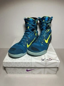 Nike Kobe 9 Elite High Top “Perspective” Nike Basketball Sneakers Blue/Green - Picture 1 of 12