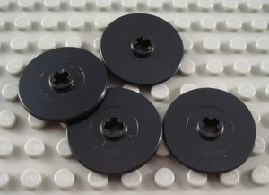 LEGO Lot of 4 Black 3x3 Technic Mindstorms Disk Parts - Picture 1 of 1