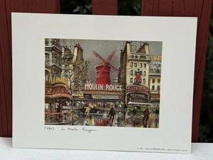 1976 Maurice Legendre Le Moulin Rouge Krisarts París PN Francia ¡ARTE! - Imagen 1 de 3