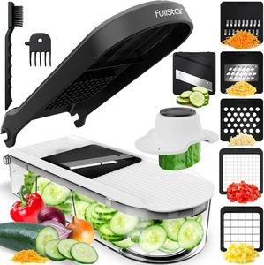 Cortador mandolina cocina 6 en 1 con recipiente para verdura frutas cebolla papa - Picture 1 of 12