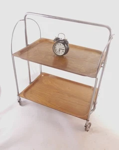 MID CENTURY DINETT SERVIERWAGEN TEEWAGEN TEA TROLLEY PAGWOOD BUCHE - Bild 1 von 12