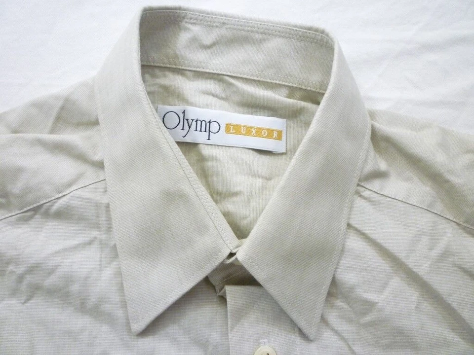 Olymp Luxor 253 64 21 Camicia Con Polsini Combinati 39 Grigio Melange Uni #E7988 - Immagine 1 di 1