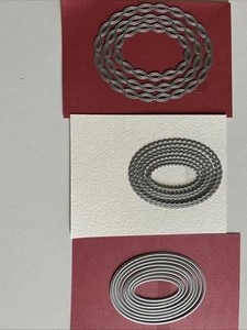 Stampin’ Up! Nesting Slim Layers Layering Oval Dies Braided Rigid - Picture 1 of 4