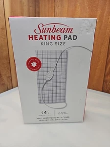Almohadilla térmica Sunbeam tamaño king con fácil de usar 4 ajustes de calor 12x24 NUEVO - Imagen 1 de 3