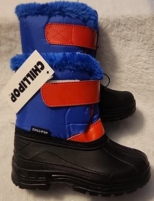 Botas Niños Invierno Botas para Nieve Piel Sintética Forradas Azul Talla 8 Niño Pequeño Nuevo con Etiquetas Chilipop Foto 1 de 4