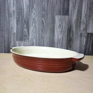Le Creuset große 36 cm ovale Steingut Ofen Bräter Backform - Kirschrot - Bild 1 von 11