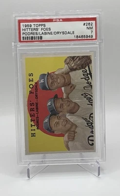 1959 Topps Hitters’ Foes #262 PSA 7  - Image 1 of 2