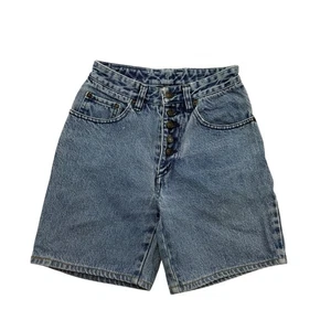 Vintage Pepe Jean Shorts Womens 3 / 4 Blue Denim Button Fly Mid Rise 90s - Picture 1 of 13