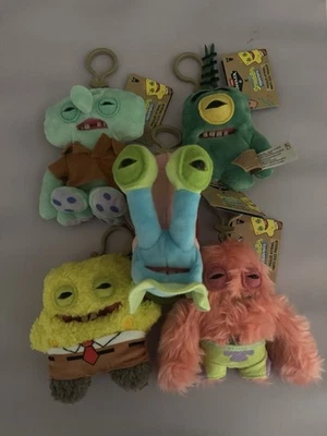 Zuru - Fuggler x Spongebob Squarepants Keychain Plush Ring Set of 5 - Brand New - Image 1 of 2