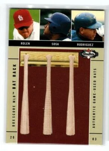 2003 Fleer Box Score Bat Rack Trios #9 Rolen/Sosa/A.Rod \250 - Picture 1 of 1