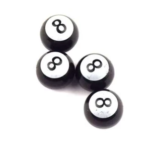Wheel Tyre Tire Valve Stems Air Dust Cover - Eight Ball - Picture 1 of 1