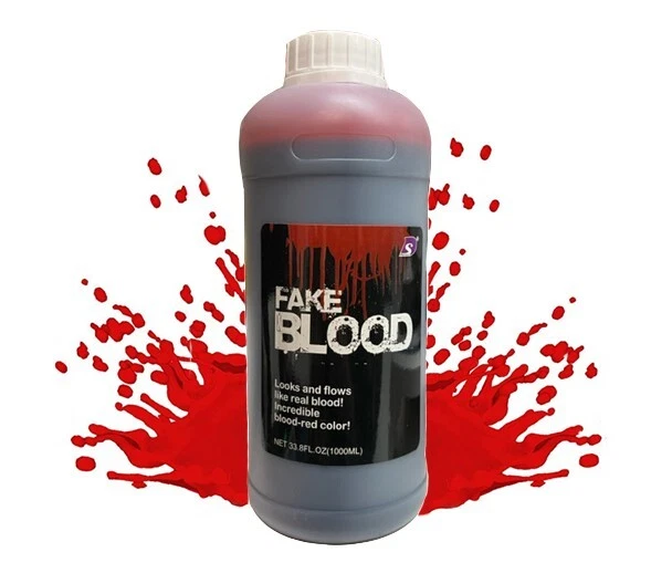 JOKESHOP 1L Giant Fake Blood Stage Halloween Fancy Dress Theatrical Makeup 1 Litre Bottle