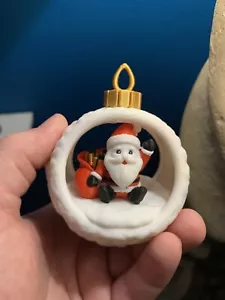 3D Printed Christmas Tree Ornament Santa With Presents In A Snowball - Picture 1 of 4